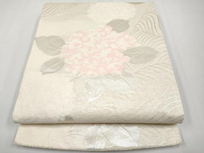 平和屋着物＊夏物 六通柄袋帯 紫陽花 銀糸 正絹 逸品 CABG3593tx