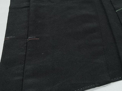 平和屋着物＃羽織　寿光織　誰が袖吉祥文　黒地　金銀糸　正絹　逸品　CABG3613ua