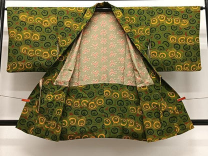 平和屋着物＃道中着　番傘　正絹　逸品　CABG3622ua