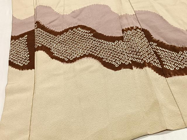 平和屋着物＃羽織　絞り　道長文　正絹　逸品　CABG3624ua