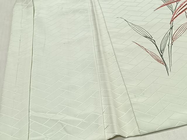 平和屋着物＃羽織　刺繍　笹竹文　正絹　逸品　未使用　CABG3627ua