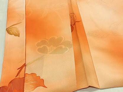 平和屋着物＃羽織　地紋起こし　枝花文　正絹　逸品　未使用　CABG3631ua