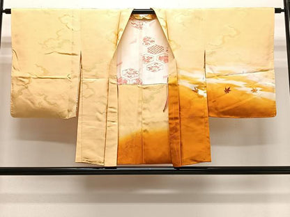 平和屋着物＃羽織　舞葉文　暈し染め　金彩　正絹　逸品　未使用　CABG3633ua