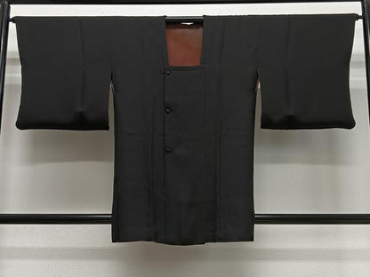 平和屋着物＃道行コート　リバーシブル　斜線文　暈し染め　正絹　逸品　CABG3638ua