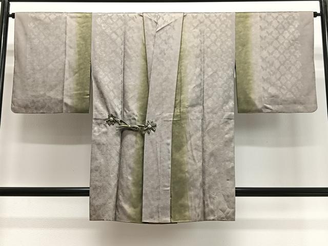 平和屋着物＃道中着　舞蝶地紋　暈し染め　正絹　逸品　CABG3639ua