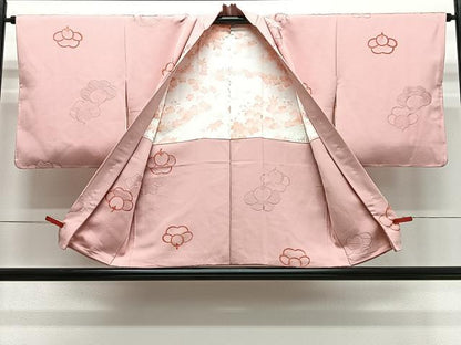 平和屋着物＃羽織　地紋起こし　舞梅文　正絹　逸品　未使用　CABG3644ua