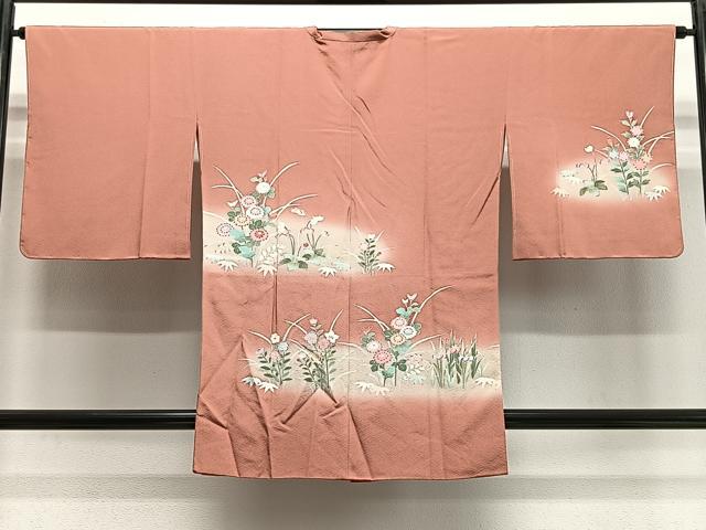 平和屋着物＃道行コート　草花文　暈し染め　正絹　逸品　未使用　CABG3647ua