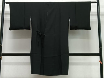 平和屋着物＃道中着　リバーシブル　霞文　正絹　逸品　CABG3649ua
