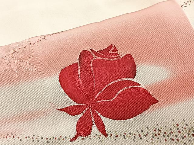 平和屋着物＃羽織　地紋起こし　舞花文　正絹　逸品　CABG3652ua
