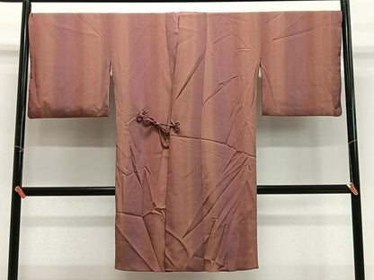 平和屋着物＃道行コート　縞　暈し染め　ロング丈　洗える着物　CABG3653ua