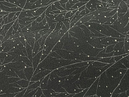 平和屋着物∞羽織　枝蕾　黒地　正絹　逸品　未使用　CABG3656ua