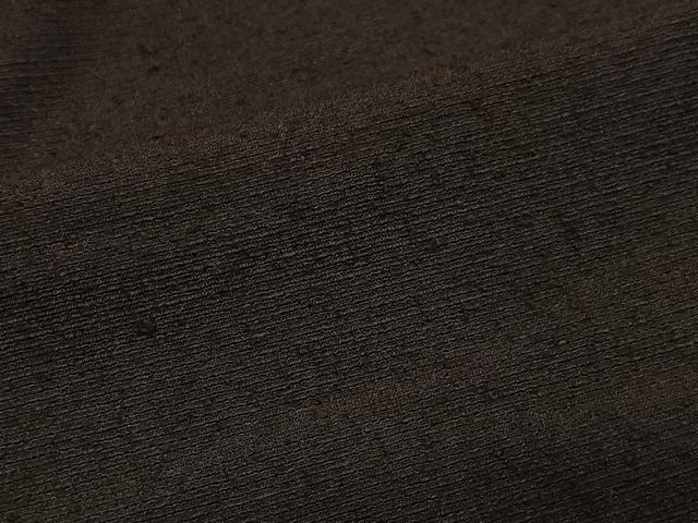 平和屋着物∞男性　羽織　紬地　憲法黒茶色　正絹　逸品　CABG3666ua