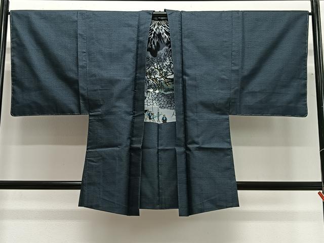 平和屋着物＃男性　羽織　本場大島紬　100亀甲　総詰め　正絹　逸品　未使用　CABG3667ua