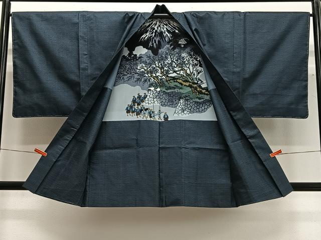 平和屋着物＃男性　羽織　本場大島紬　100亀甲　総詰め　正絹　逸品　未使用　CABG3667ua