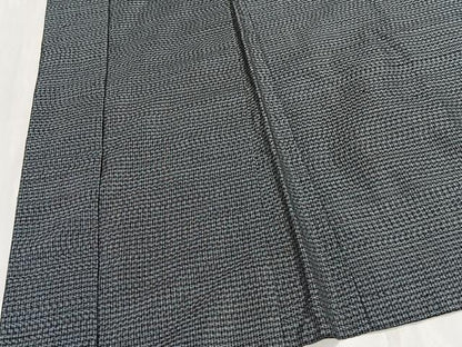 平和屋着物＃男性　長羽織　本場大島紬　幾何学文　正絹　逸品　CABG3668ua