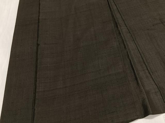平和屋着物＃男性　長羽織　紬地　赤墨色　正絹　逸品　CABG3671ua