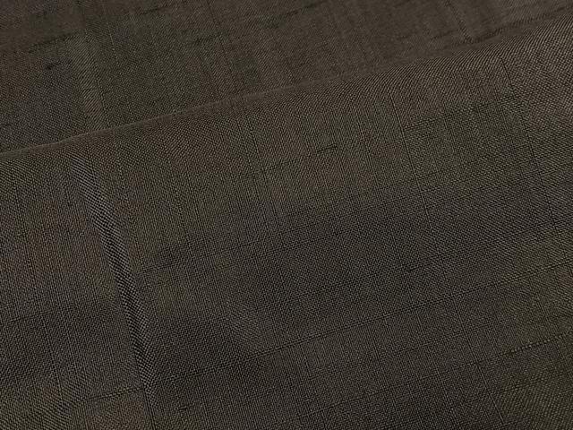 平和屋着物＃男性　長羽織　紬地　赤墨色　正絹　逸品　CABG3671ua