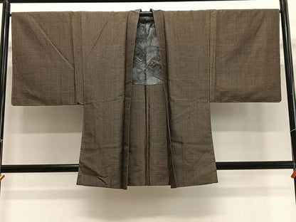 平和屋着物＃男性　羽織　本場大島紬　亀甲文様　正絹　逸品　CABG3672ua