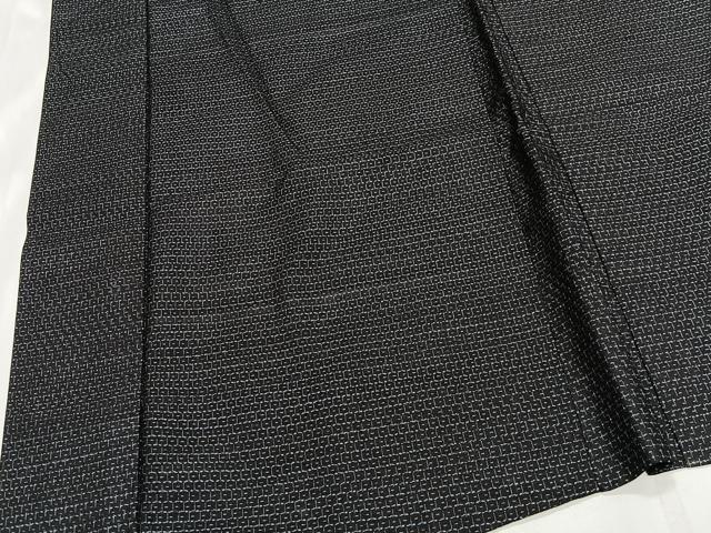 平和屋着物＃男性　長羽織　紬地　80亀甲　総詰め　正絹　逸品　CABG3673ua