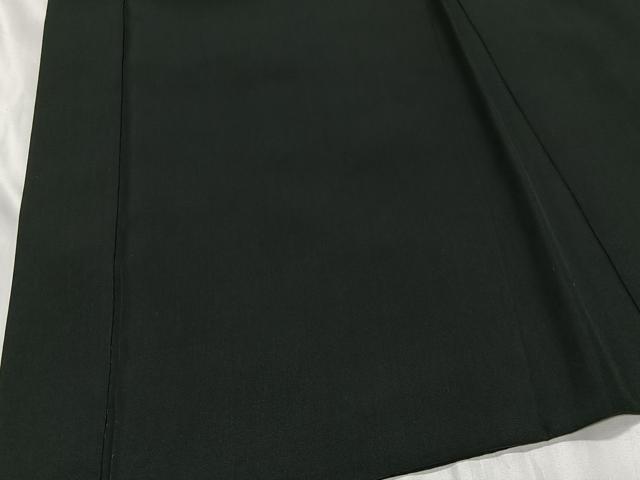 平和屋着物∞男性　長羽織　黒紋付　羽裏：鷹　正絹　逸品　CABG3677ua
