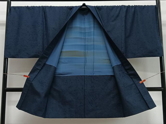 平和屋着物∞男性　長羽織　髭紬地　キングサイズ　褐返色　正絹　逸品　CABG3683ua