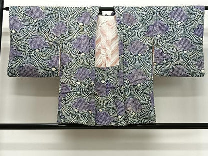 平和屋着物∞羽織　総絞り　流水松文　正絹　逸品　CABG3685ua