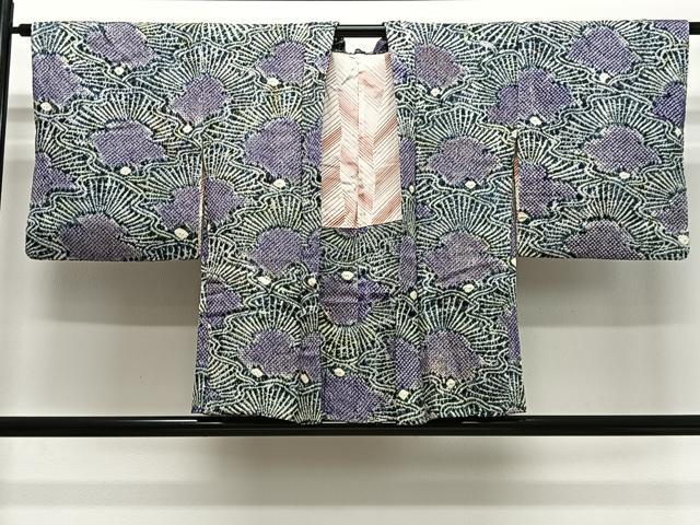 平和屋着物∞羽織　総絞り　流水松文　正絹　逸品　CABG3685ua