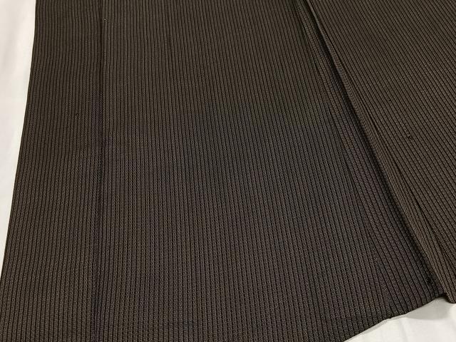 平和屋着物∞男性　長羽織　紬地　縞　正絹　逸品　CABG3686ua