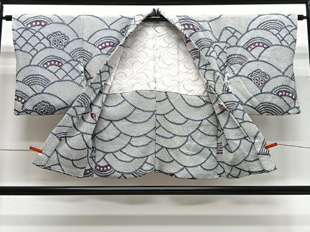 平和屋着物∞羽織　総絞り　青海波　正絹　逸品　CABG3687ua