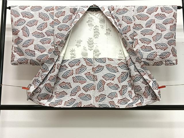 平和屋着物∞羽織　総絞り　幾何学文　正絹　逸品　未使用　CABG3688ua
