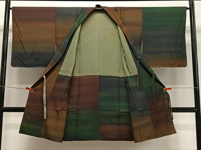平和屋着物∞道中着　霞文　暈し染め　ロング丈　正絹　逸品　未使用　CABG3691ua