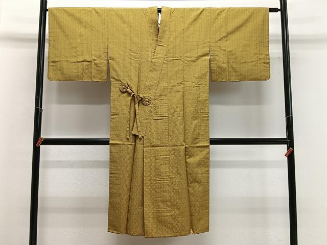 平和屋着物∞道中着　花織　幾何学文　正絹　逸品　CABG3702ua