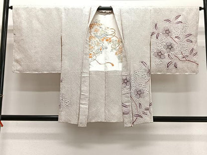 平和屋着物∞羽織　総絞り　草花文　正絹　逸品　未使用　CABG3704ua