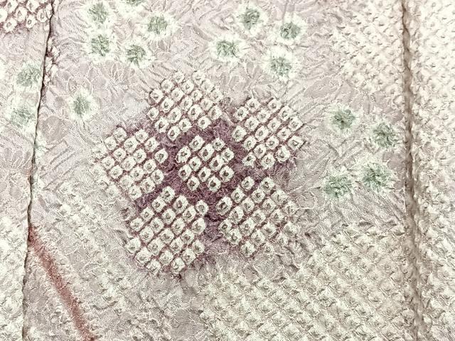 平和屋着物∞羽織　総絞り　草花文　正絹　逸品　未使用　CABG3704ua