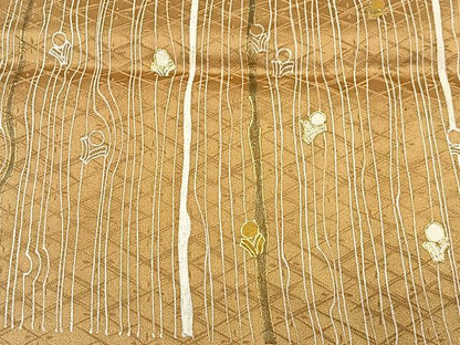 平和屋着物∞銀座　志ま亀　羽織　草花文　金彩　たとう紙付き　正絹　逸品　未使用　CABG3711ua
