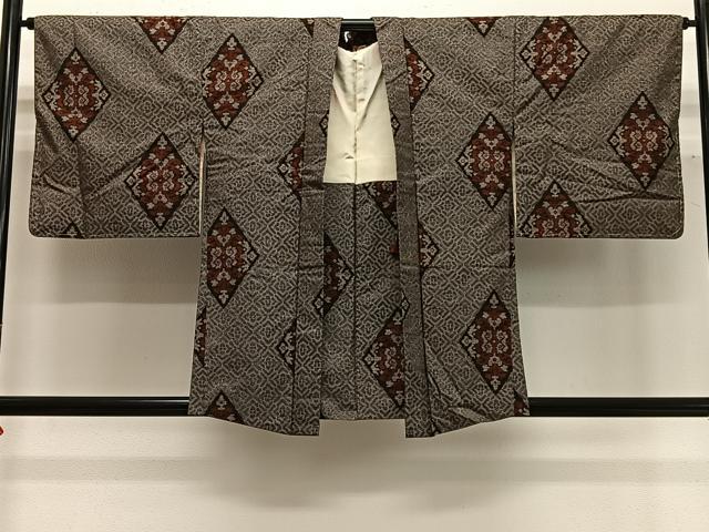 平和屋着物∞本場大島紬　龍郷絣　羽織　正絹　逸品　CABG3712ua