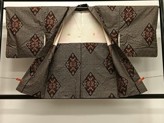 平和屋着物∞本場大島紬　龍郷絣　羽織　正絹　逸品　CABG3712ua