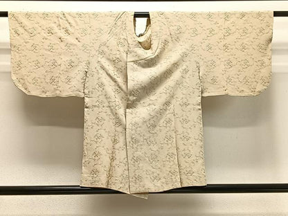 平和屋着物∞和装コート　単衣　総刺繍　花唐草文　正絹　逸品　CABG3714ua