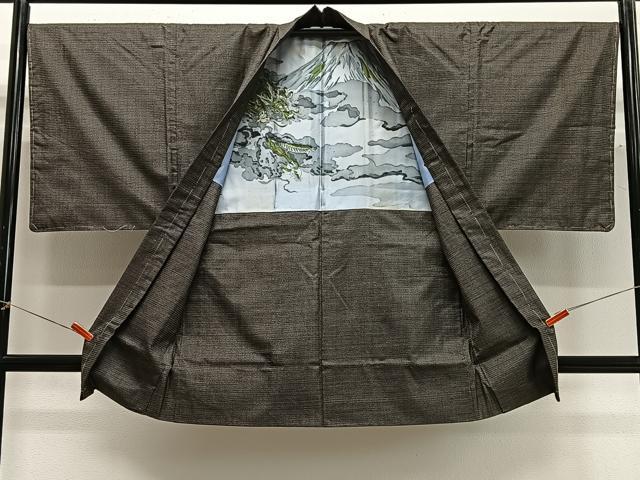平和屋着物＃男性　長羽織　本場大島紬　100亀甲　総詰め　正絹　逸品　未使用　CABG3717ua