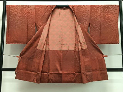 平和屋着物＃道行コート　舞蝶地紋　暈し染め　ロング丈　正絹　逸品　未使用　CABG3721ua