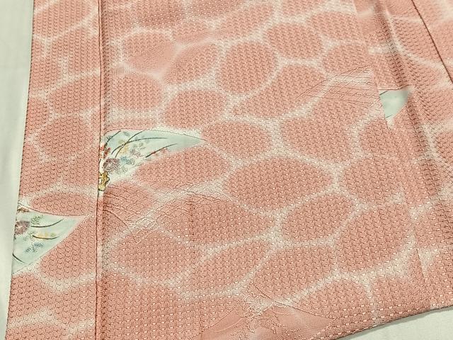 平和屋着物＃地紋起こし　草花文　正絹　逸品　CABG3722ua