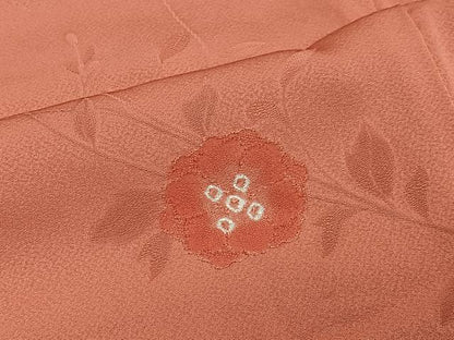 平和屋着物＃羽織　地紋起こし　枝花文　正絹　逸品　未使用　CABG3723ua