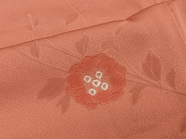 平和屋着物＃羽織　地紋起こし　枝花文　正絹　逸品　未使用　CABG3723ua