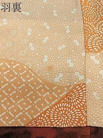 平和屋着物＃道行コート　斜線文　暈し染め　正絹　逸品　未使用　CABG3727ua