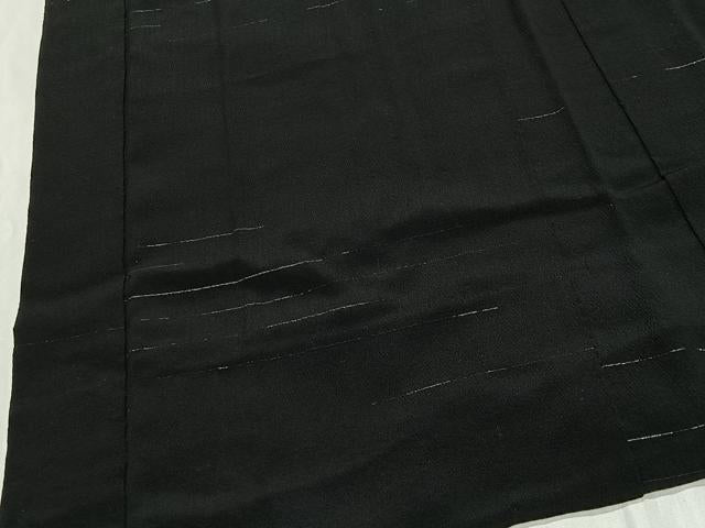 平和屋着物＃羽織　単衣　竹屋町刺繍　とんぼ　黒地　金糸　正絹　逸品　CABG3732ua