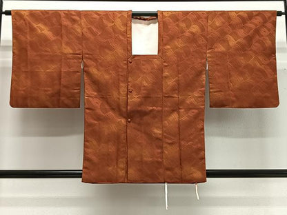 平和屋着物＃道行コート　幾何学文　暈し染め　正絹　逸品　CABG3753ua
