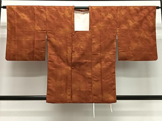 平和屋着物＃道行コート　幾何学文　暈し染め　正絹　逸品　CABG3753ua