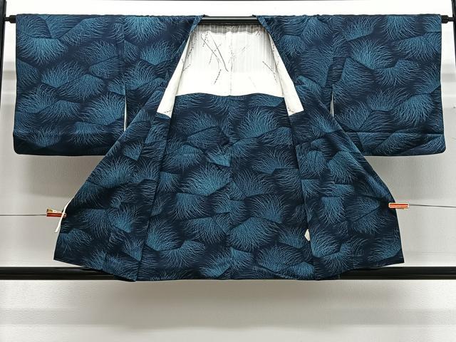 平和屋着物＃道行コート　草木文　正絹　逸品　CABG3764ua