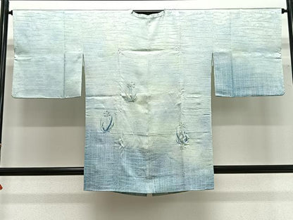 平和屋着物＃道行コート　総刺繍　草花文　暈し染め　正絹　逸品　CABG3772ua