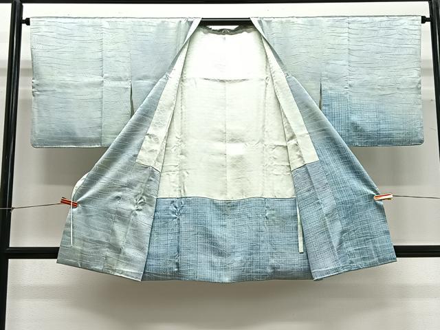 平和屋着物＃道行コート　総刺繍　草花文　暈し染め　正絹　逸品　CABG3772ua